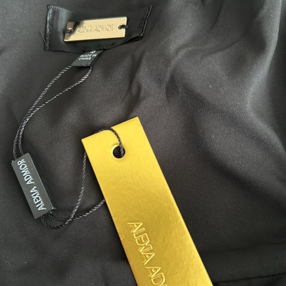 ALEXIA ADMOR Bow Tie Strapless Black‎ Sheath Dress Cocktail Party Wedding size 4 - Picture 8 of 11